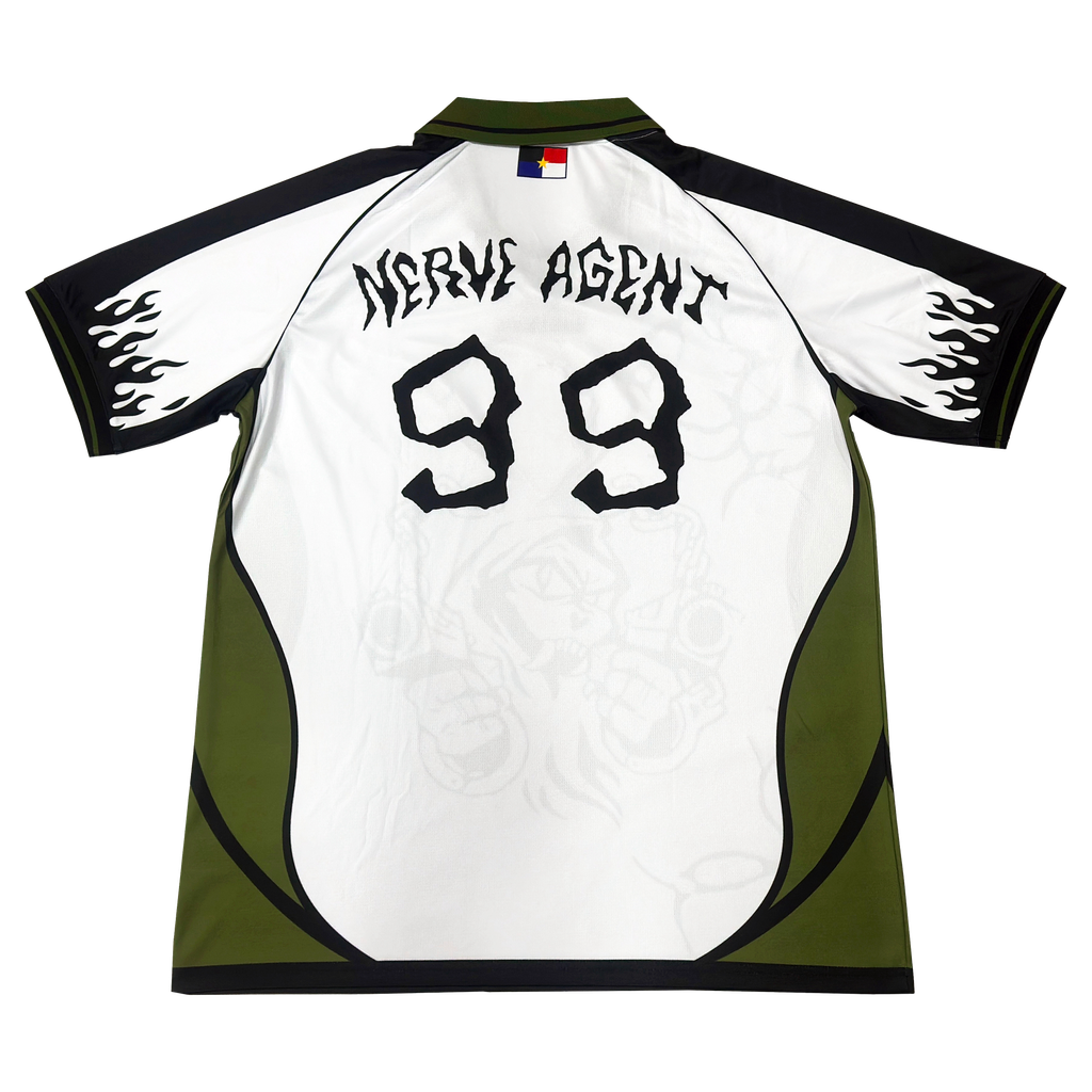 Camiseta Futbol Bacines Verde Militar Detras