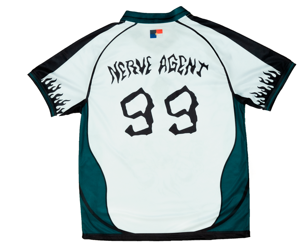 Camiseta Futbol Bacines Azul Mangurrián Detrás